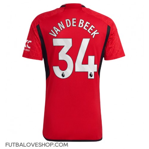 Dres Manchester United Donny van de Beek #34 Domáci 2023-24 Krátky Rukáv